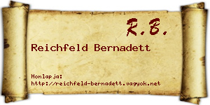 Reichfeld Bernadett névjegykártya