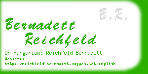 bernadett reichfeld business card